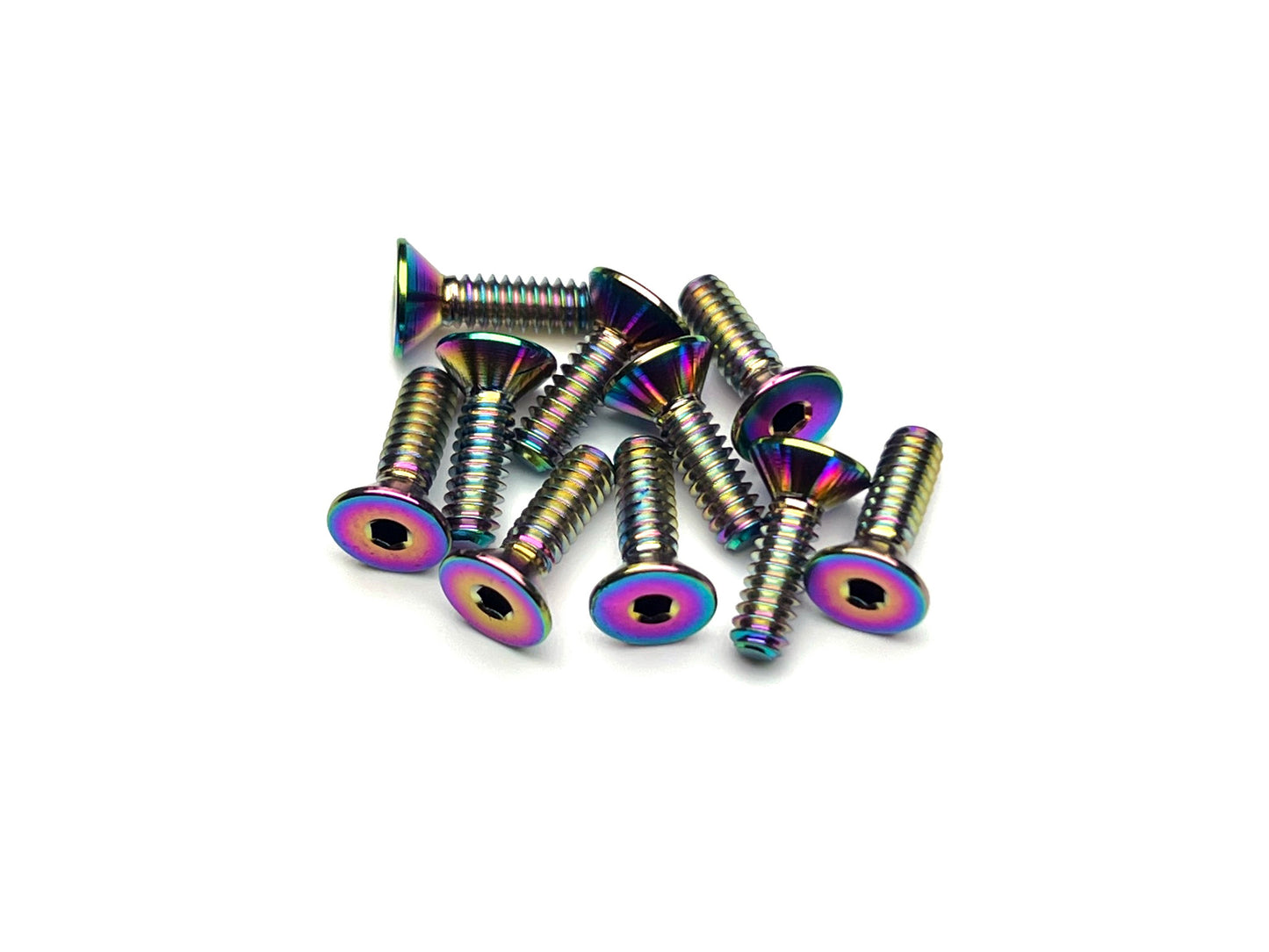 Sortafast titanium 4-40 countersink screws, 10 pk, Oil Slick finish