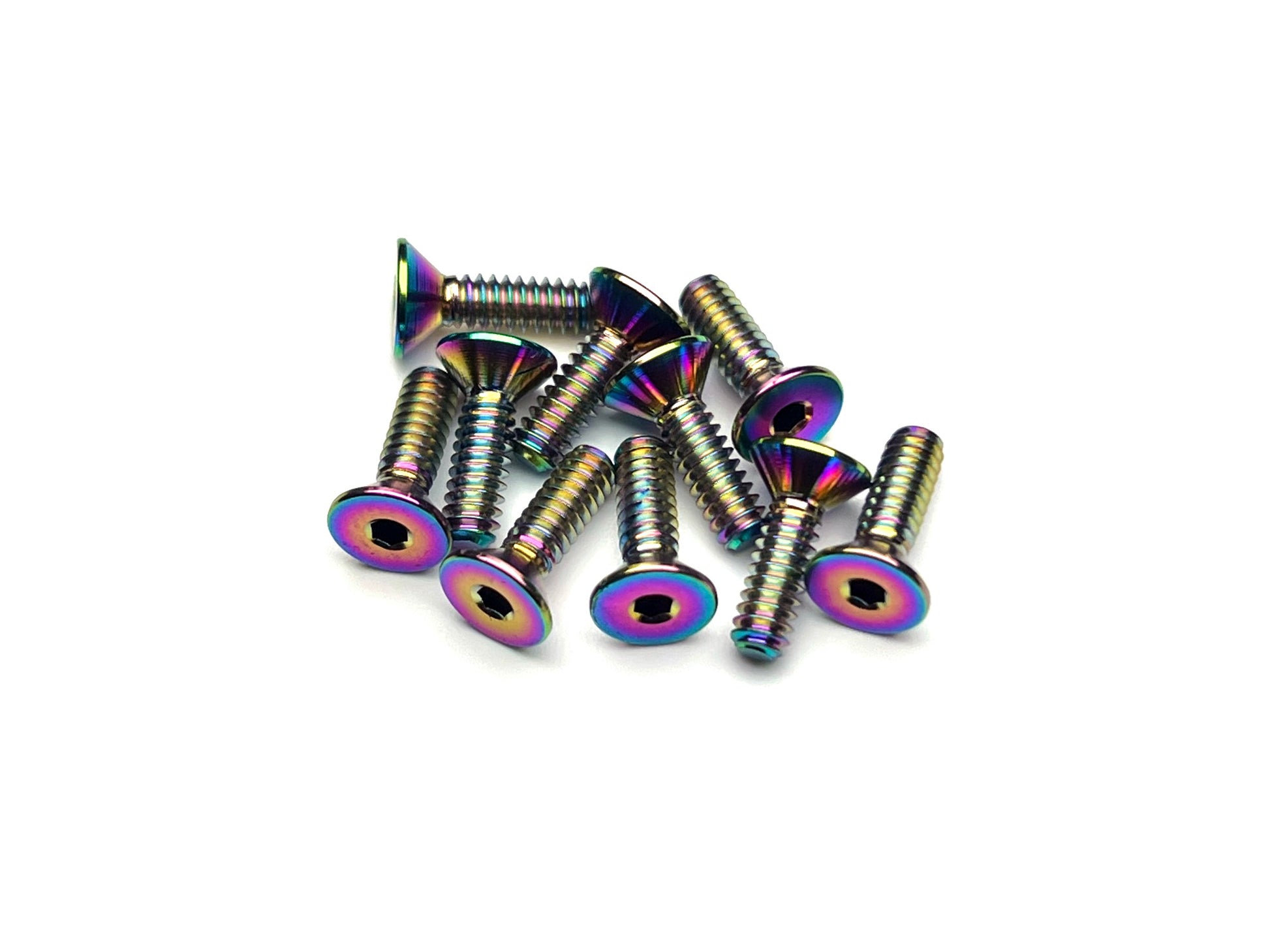 Sortafast titanium 4-40 countersink screws, 10 pk, Oil Slick finish