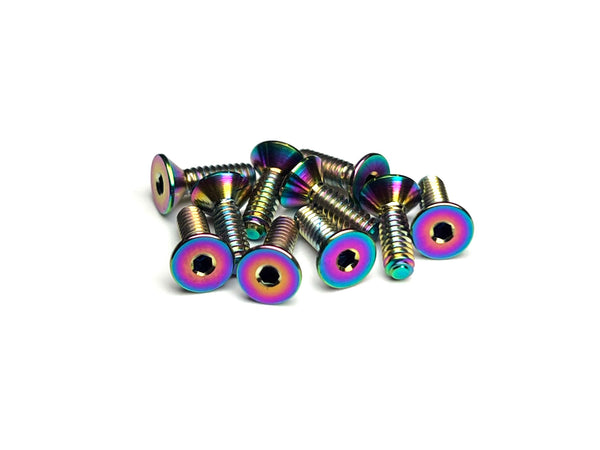 Sortafast titanium 4-40 countersink screws, 10 pk, Oil Slick finish
