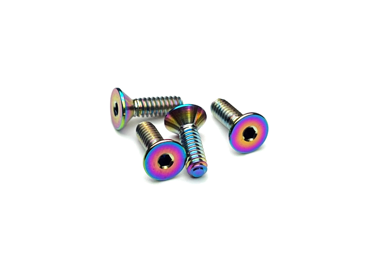 Sortafast titanium 4-40 countersink screws, 4 pk, Oil Slick finish