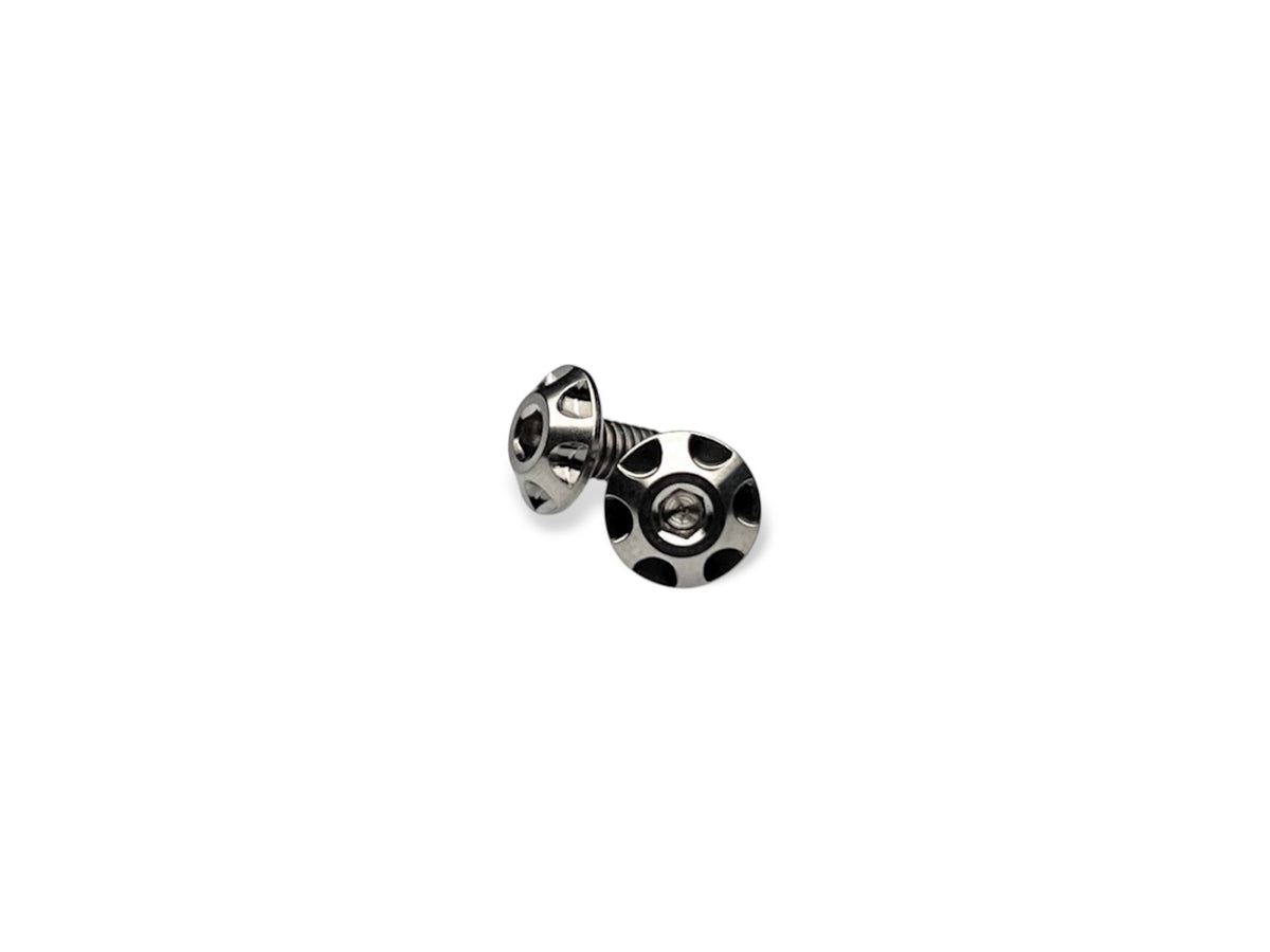Sortafast Hexcix King Head M3 Titanium Screws – 2-pack shown on a white background