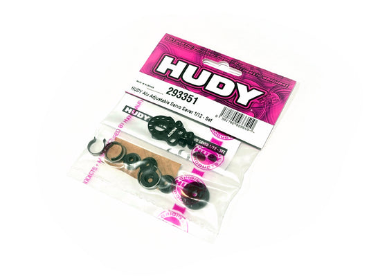 HUDY Aluminum Adjustable Servo Saver 1/12 - Set