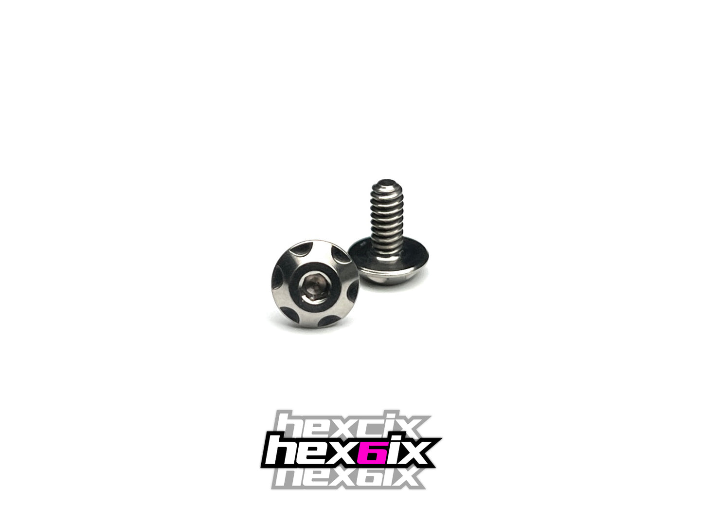 Sortafast Hexcix King Head titanium screws – 4-40 x 1/4" (2pk), 7 mm head, Grade 5 titanium.