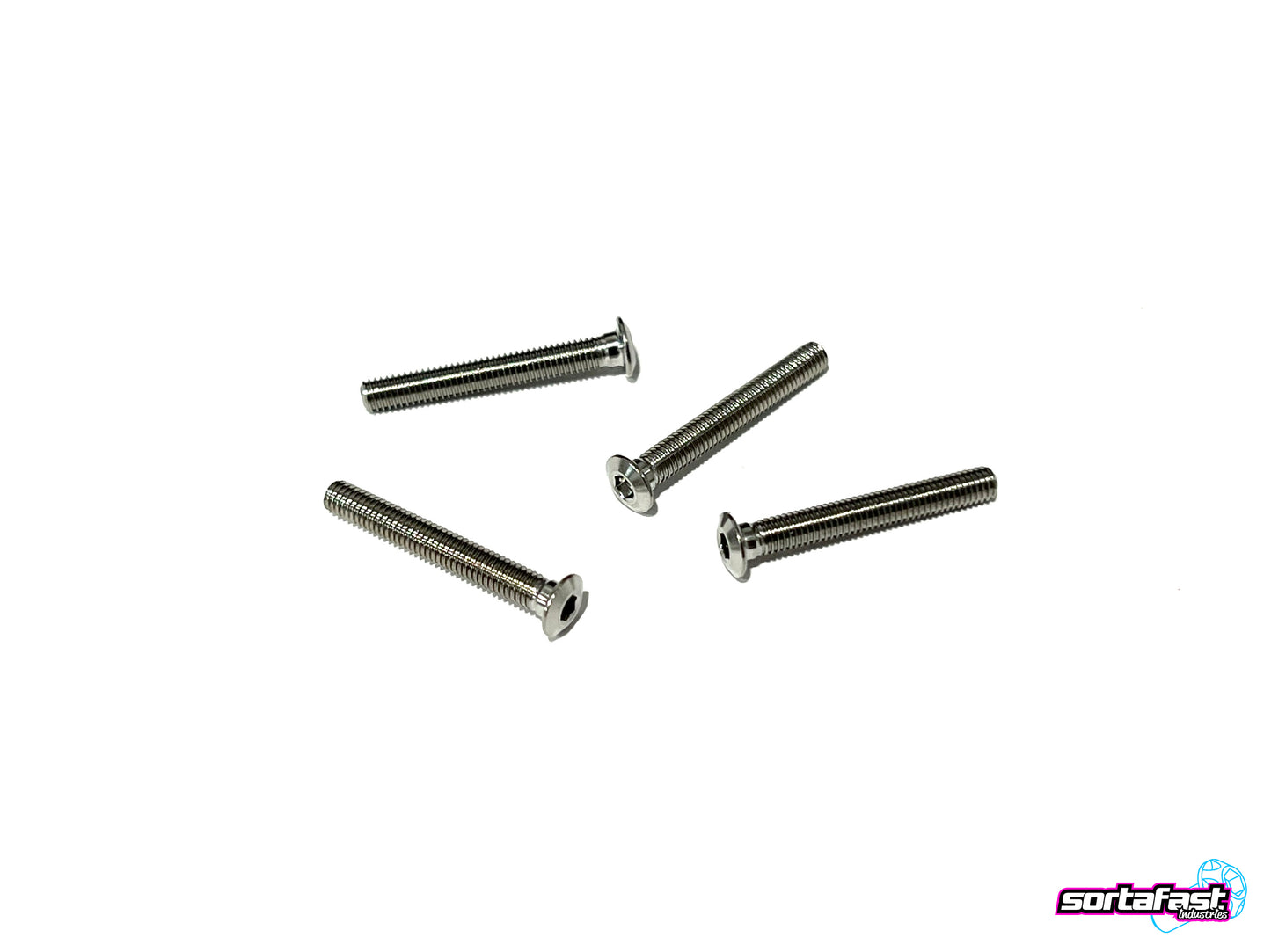 Sortafast Lowrider Titanium Screws -Low-Profile Button Head - 4pk (M3)