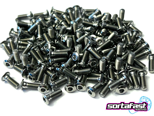 Sortafast Lowrider Titanium Screws -Low-Profile Button Head - 4pk (Metric)