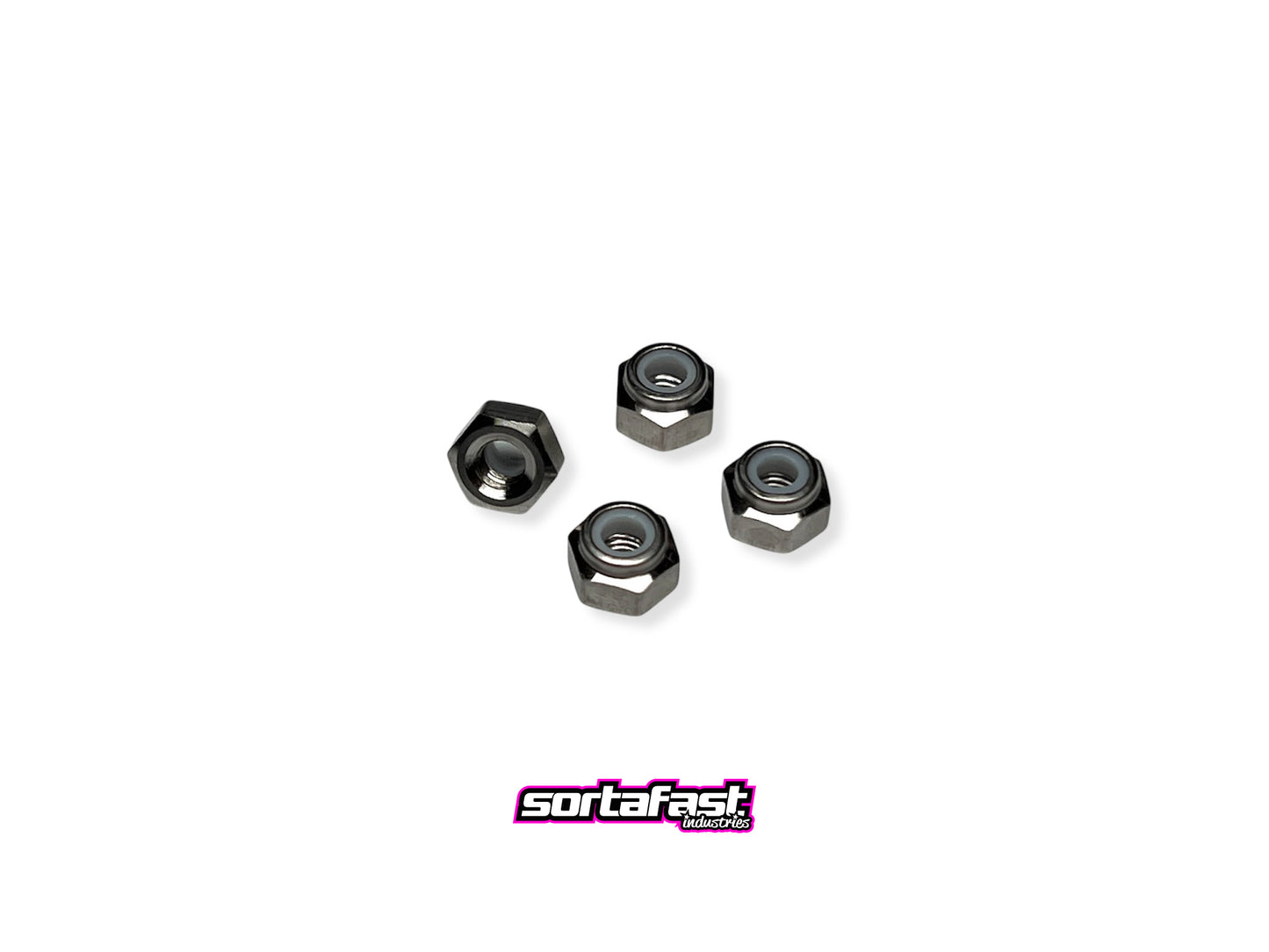Sortafast Titanium Locknuts - M3 - Natural Finish (4pc)