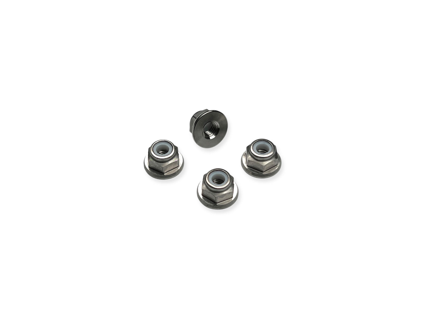 Sortafast Titanium Locknuts - M3 Flanged - Natural Finish (4pc)