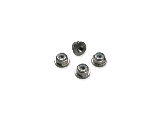 Sortafast Titanium Locknuts - M3 Flanged - Natural Finish (4pc)