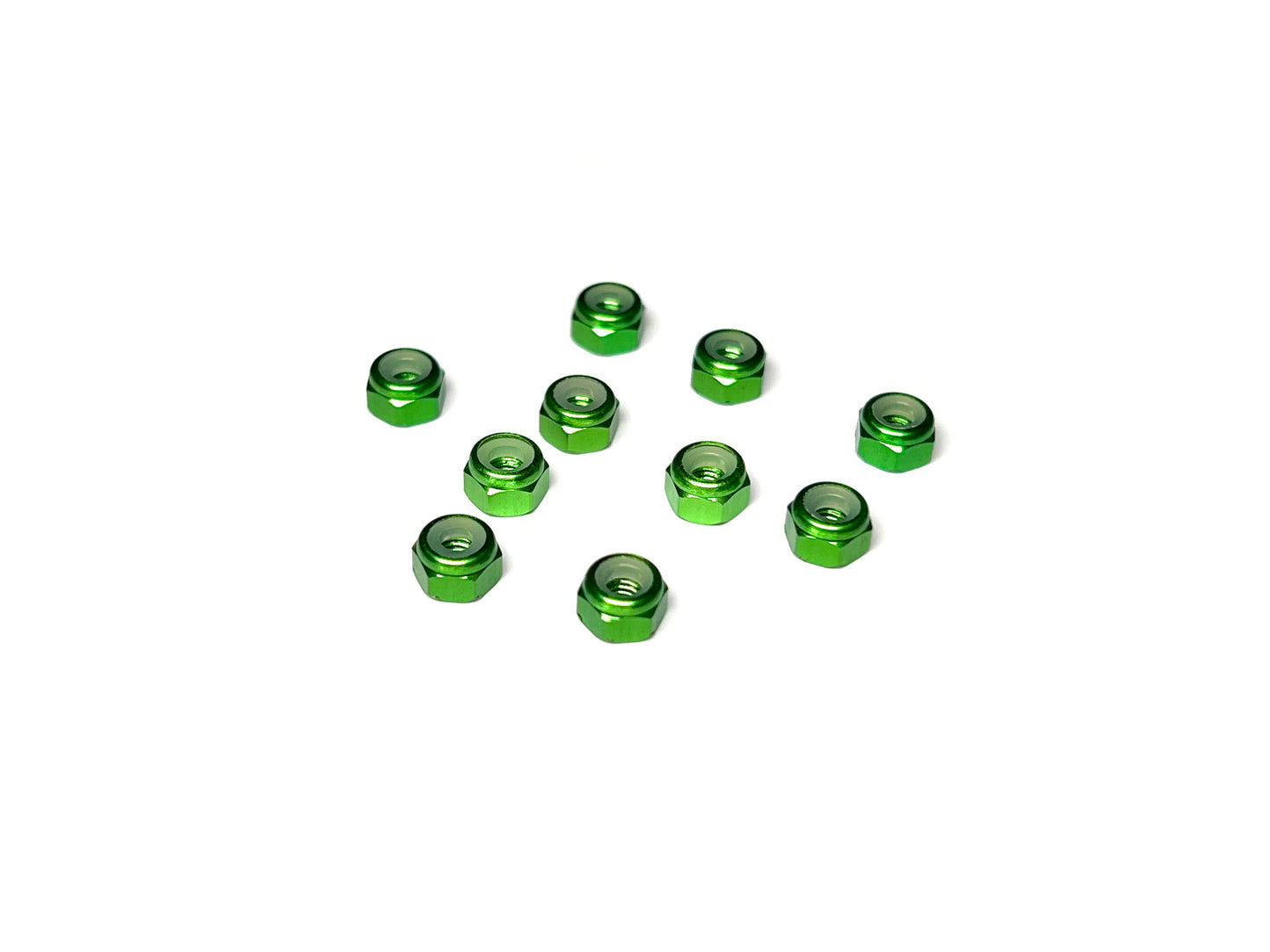 Aluminum M3 locknut - Green