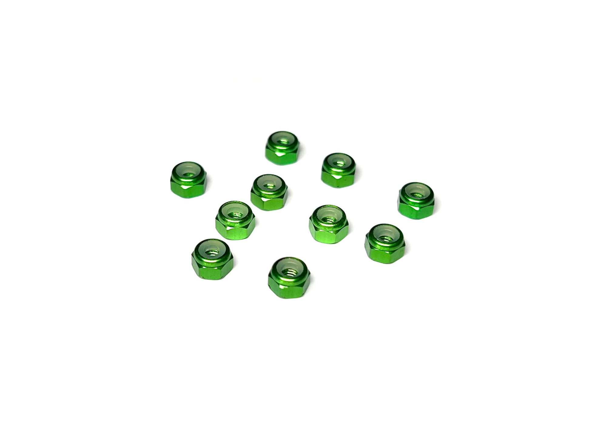 Aluminum M3 locknut - Green