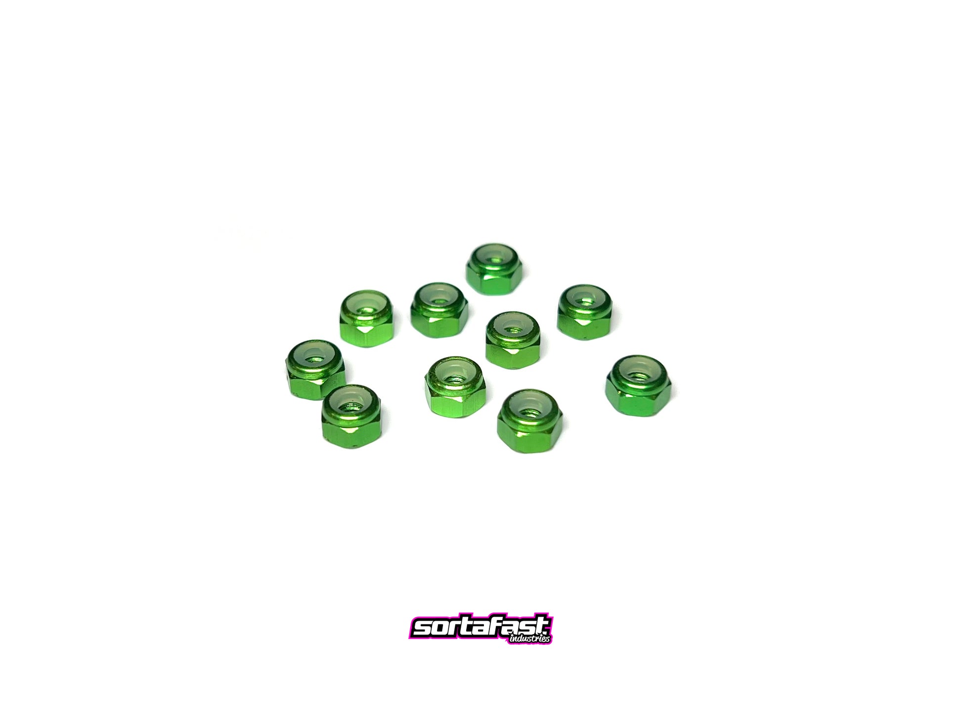 Aluminum M3 locknut - Green