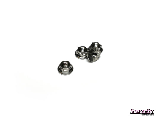 Hexcix M4 titanium nuts