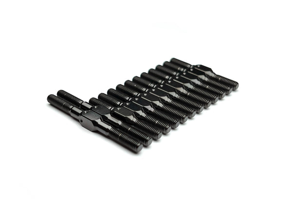 Sortafast stealth black titanium turnbuckle kit for Mugen Seiki MTC3 touring car.