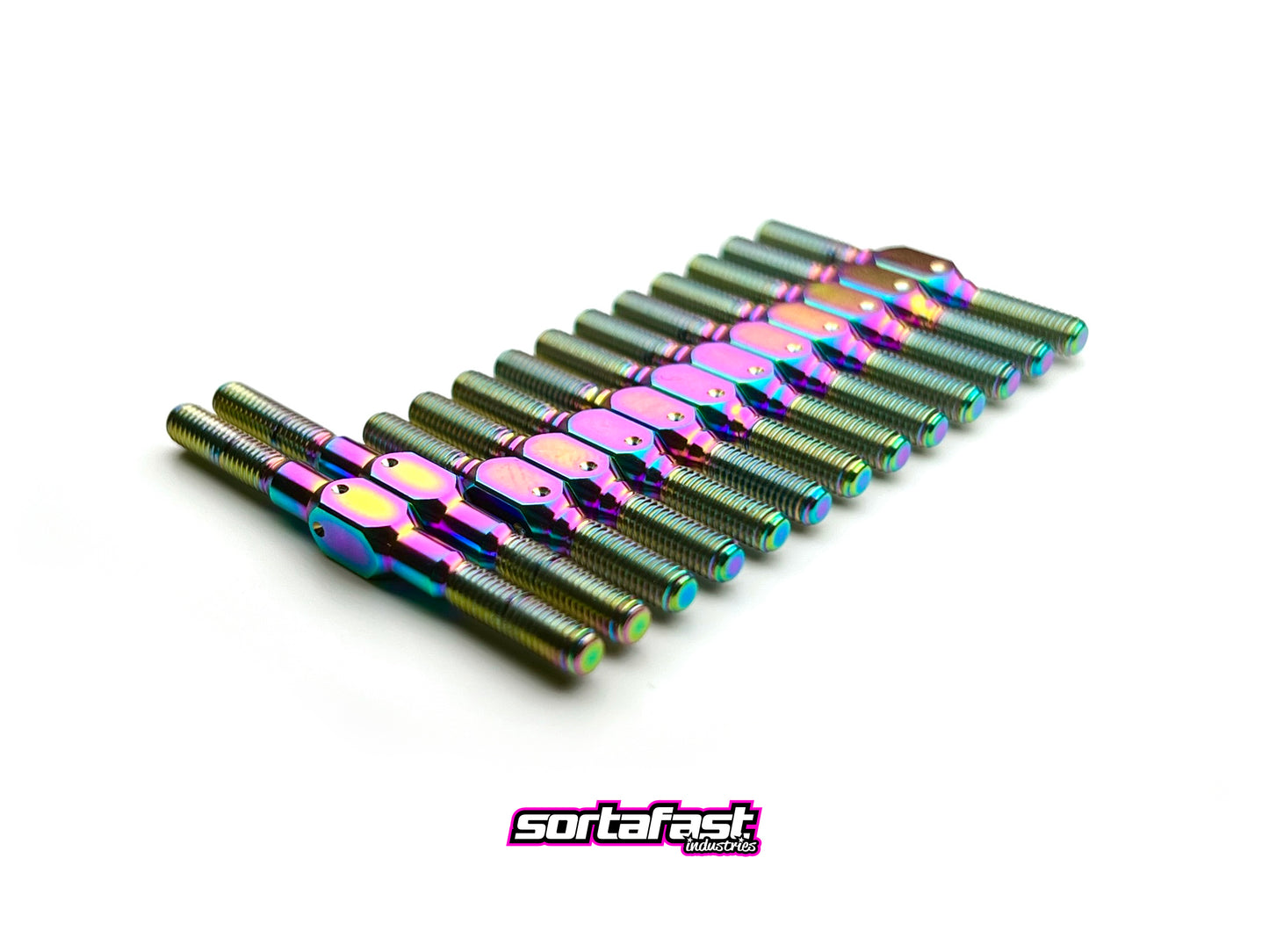 Sortafast oil slick titanium turnbuckle kit for Mugen Seiki MTC3 touring car.
