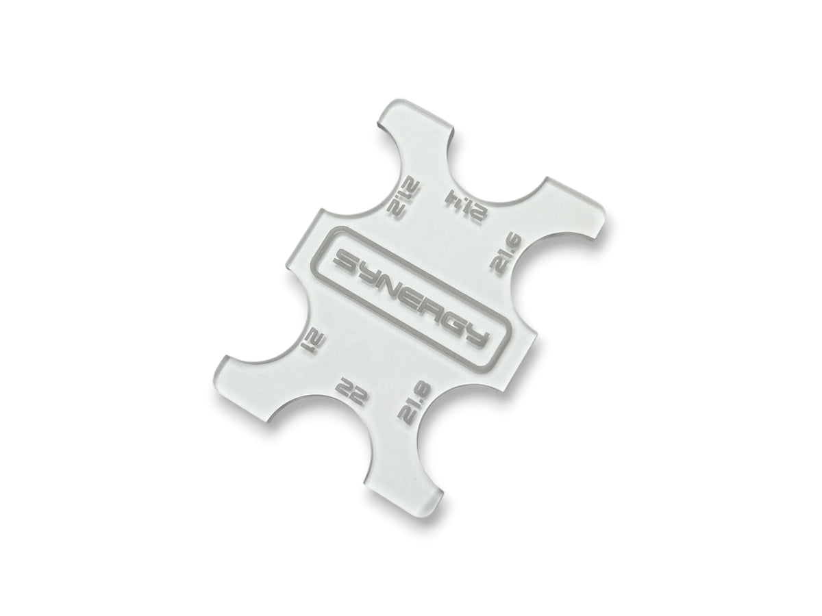 Synergy Racing 1:28 scale tire gauge for 19mm wheels