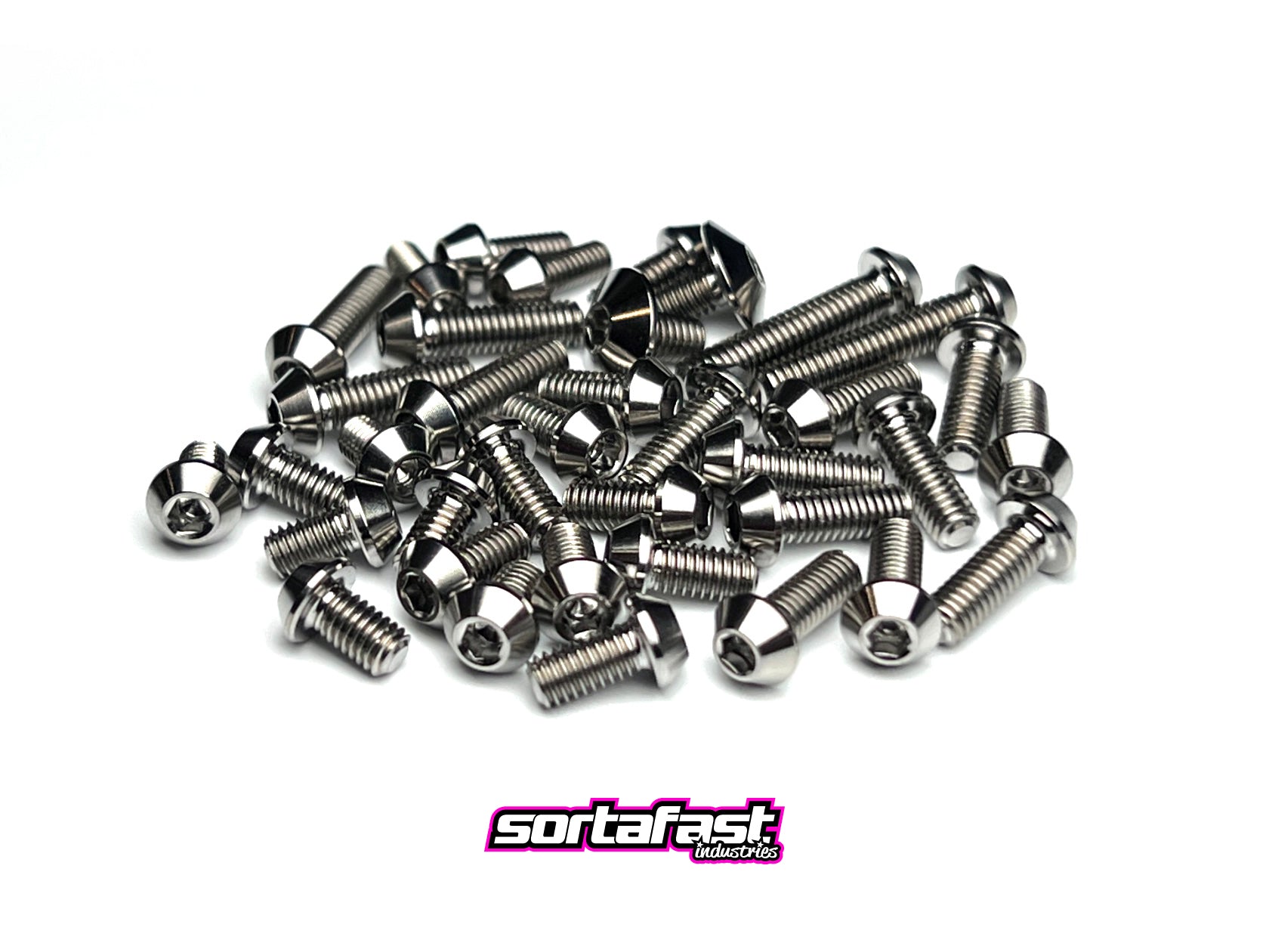 Sortafast Titanium Topside Screw Kit – CRC MetriCKs (37pc), precision-machined Grade 5 titanium screws on white background.
