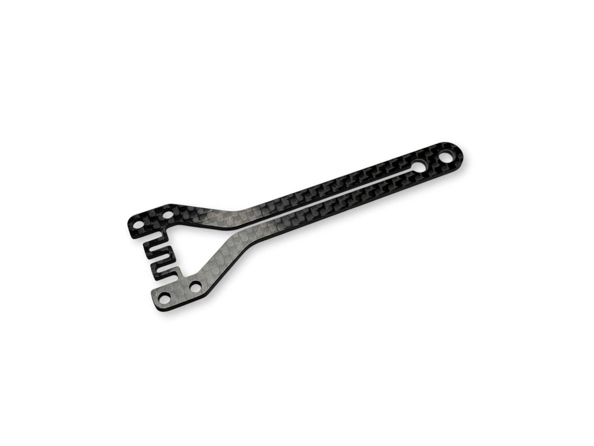Synergy Racing XRAY X4 ’26 Front Top Deck – Xtra-Soft Squiggle carbon brace for front position, precision-cut 1.5mm or 2.0mm design, made in the USA.
