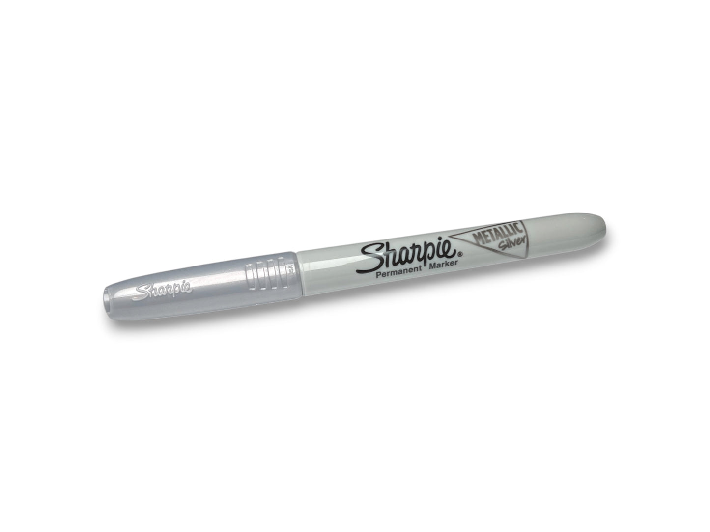 Sharpie silver metallic fine tip permanent marker for tire sidewall glue application.