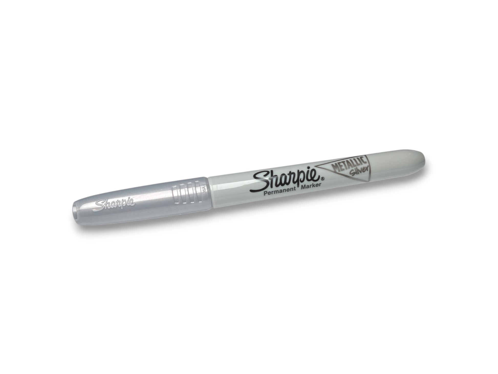 Sharpie silver metallic fine tip permanent marker for tire sidewall glue application.