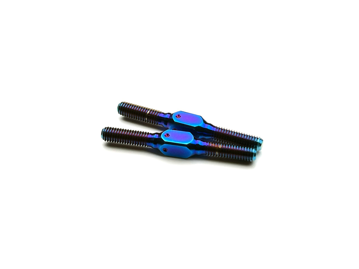 Sortafast titanium turnbuckles - Gr5 titanium - 3x30mm, burnt blue PVD finish - 2pcs