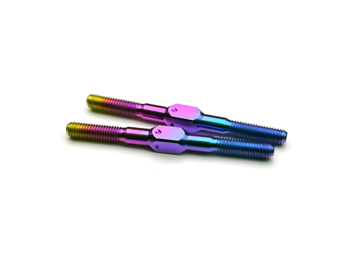 Sortafast GR5 titanium turnbuckles - M3 thread, Hyper Berry anodized finish - 2pcs