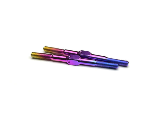 Sortafast GR5 titanium turnbuckles - M3 thread, Hyper Berry anodized finish - 2pcs