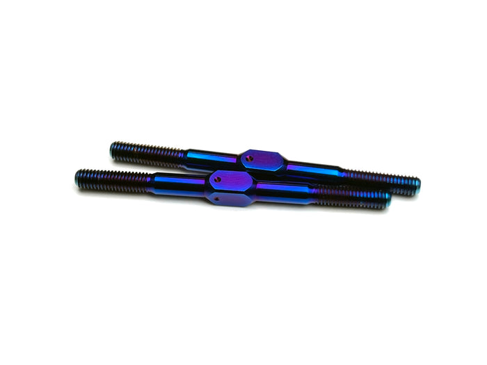 Sortafast titanium turnbuckles - Gr5 titanium - 3x45mm, burnt blue PVD finish - 2pcs