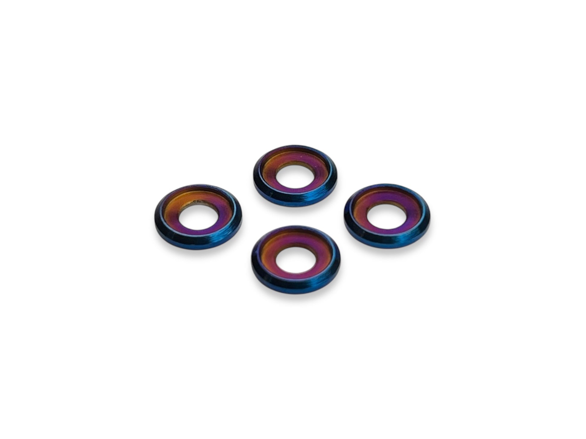 Sortafast button head washers - 4pk finished in Burnt Blue PVD coating