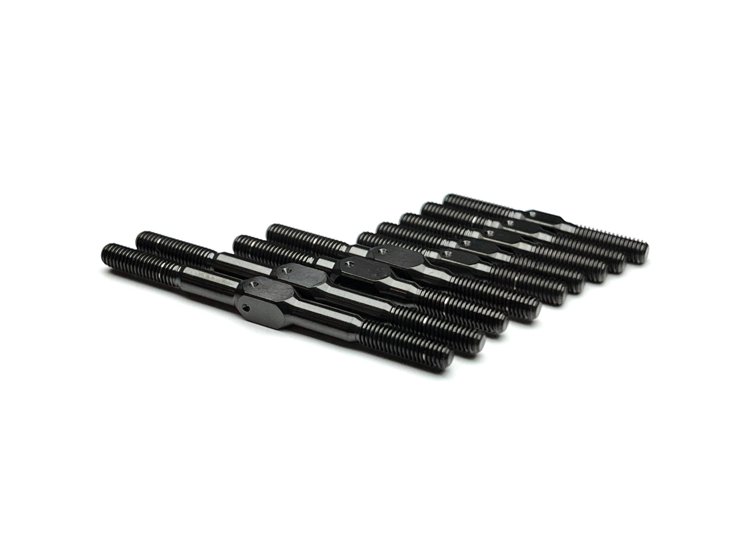 Sortafast stealth black titanium turnbuckle kit for Team Associated TC8 touring car.