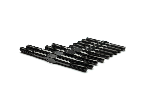 Sortafast stealth black titanium turnbuckle kit for Team Associated TC8 touring car.