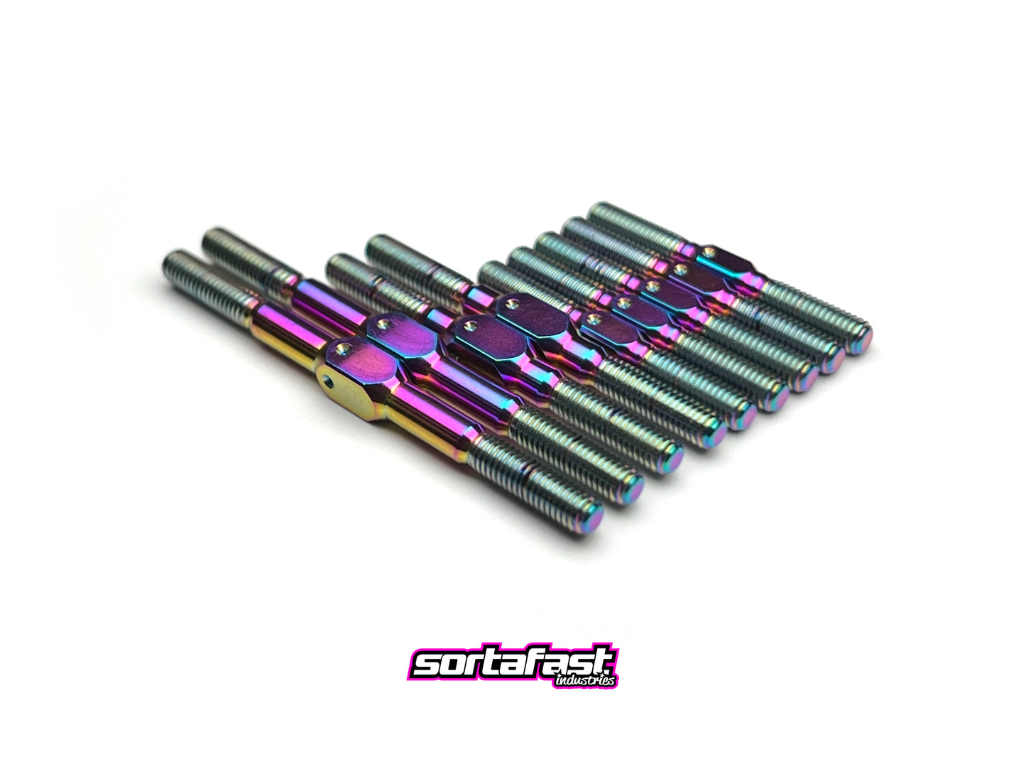 Sortafast oil slick titanium turnbuckle kit for Team Associated TC8 touring car.