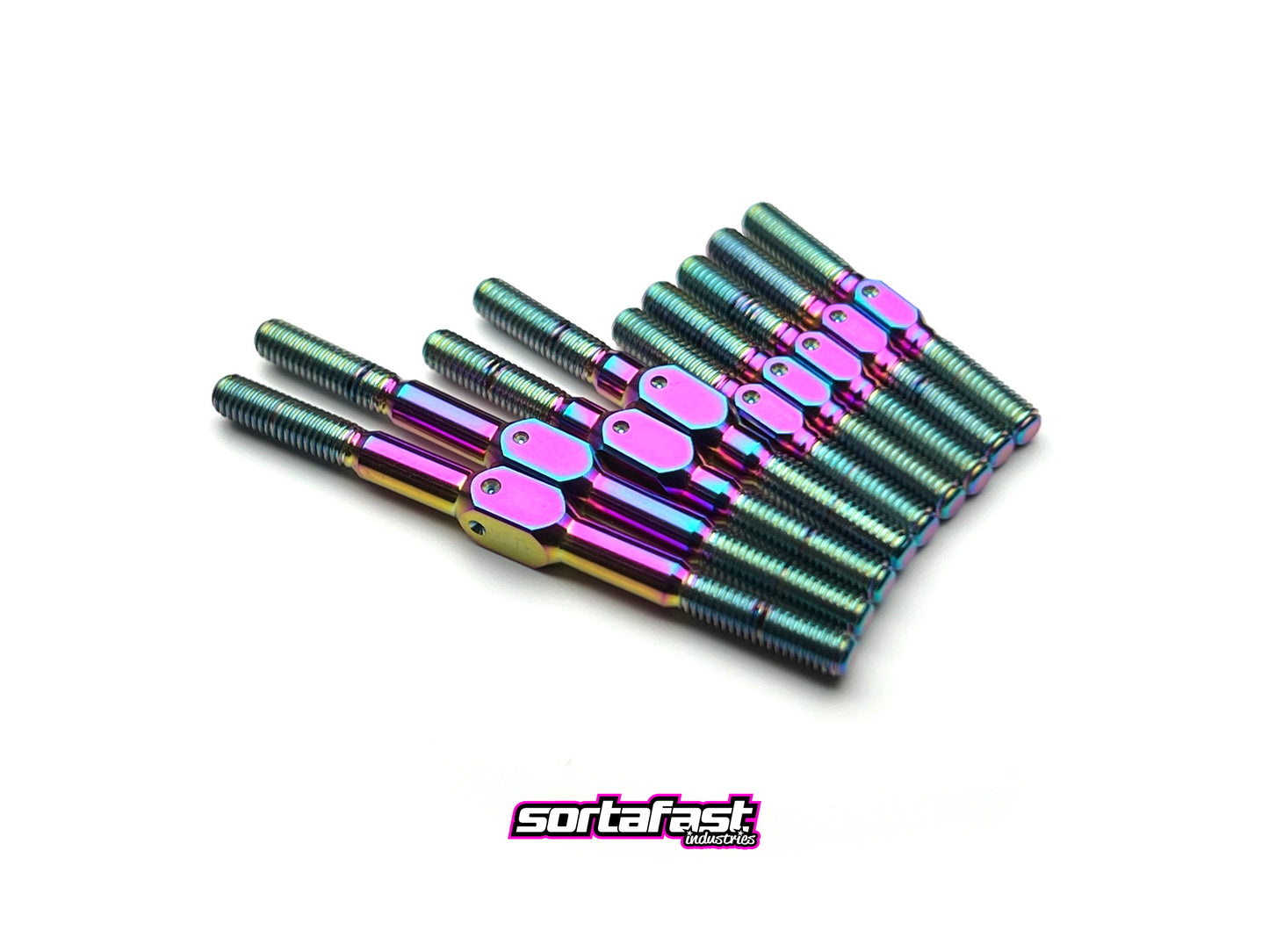 Sortafast oil slick titanium turnbuckle kit for Team Associated TC8 touring car.