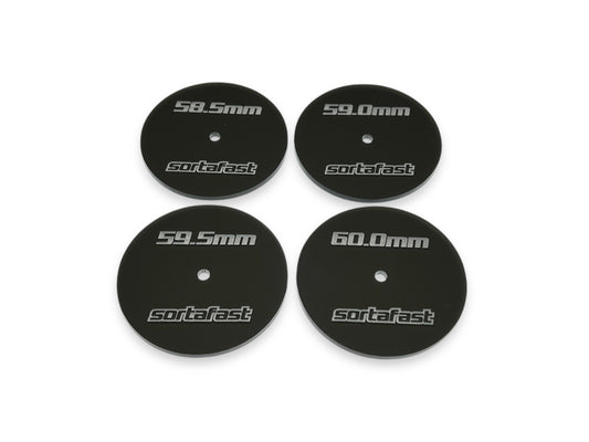 Sortafast Touring Car Glue Guides – 4 black acrylic templates - large size set