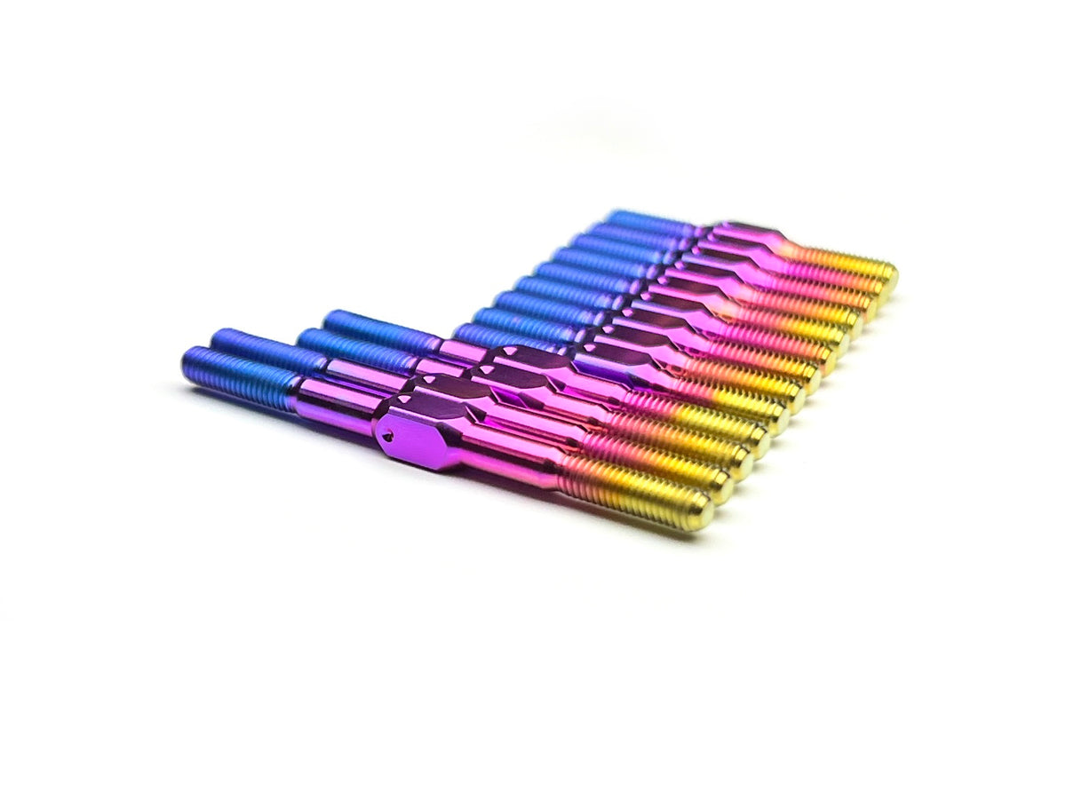 Sortafast titanium turnbuckle kit for the Awesomatix A800 / A800R / A800RR - show in Hyper Berry anodize