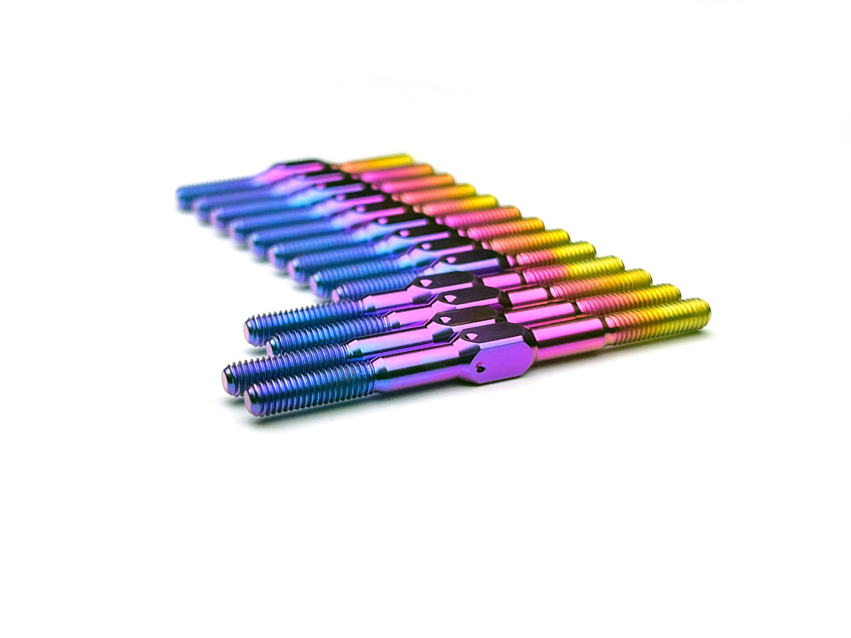 Sortafast titanium turnbuckle kit for the Awesomatix A800 / A800R / A800RR - show in Hyper Berry anodize