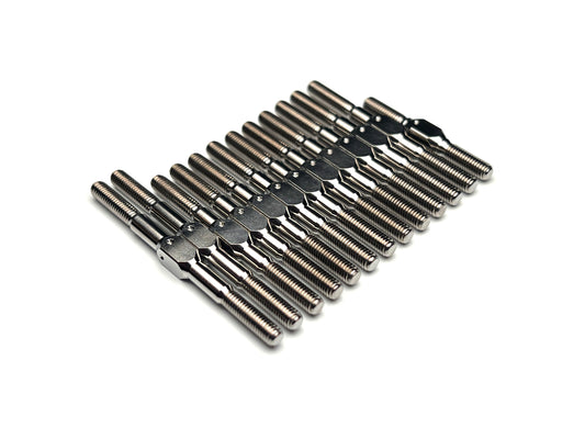 Sortafast titanium long link turnbuckle kit for Awesomatix A800 touring car (13pc)