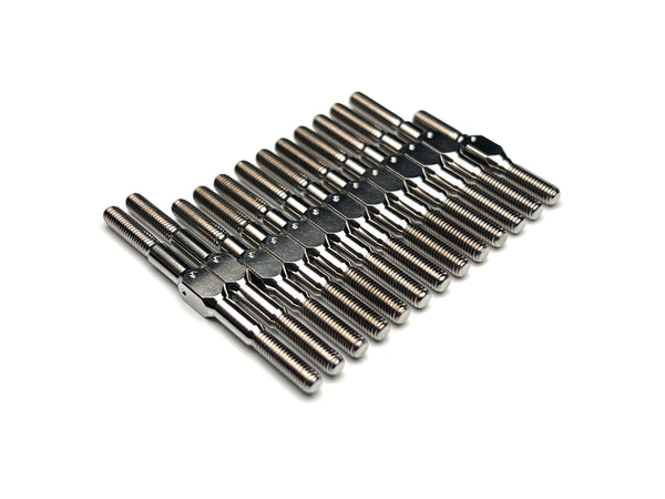 Sortafast titanium long link turnbuckle kit for Awesomatix A800 touring car (13pc)