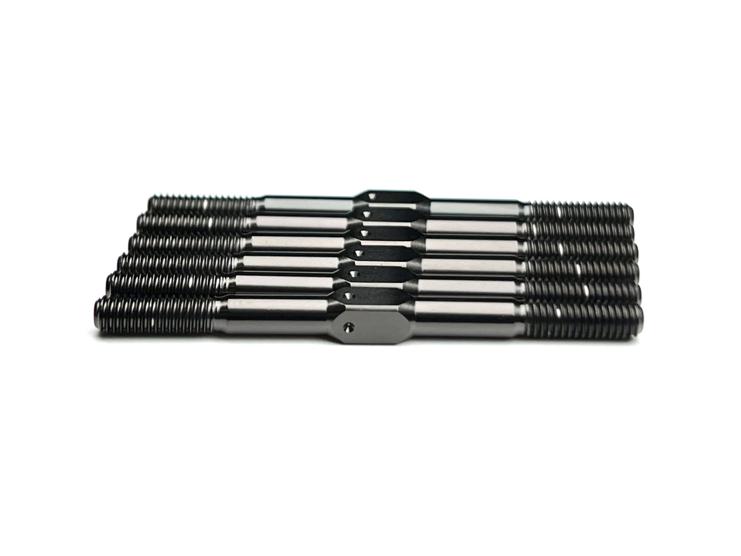 Sortafast black titanium turnbuckle kit - 6pc set for the Team Associated RC10B7.1 and B7 buggies.