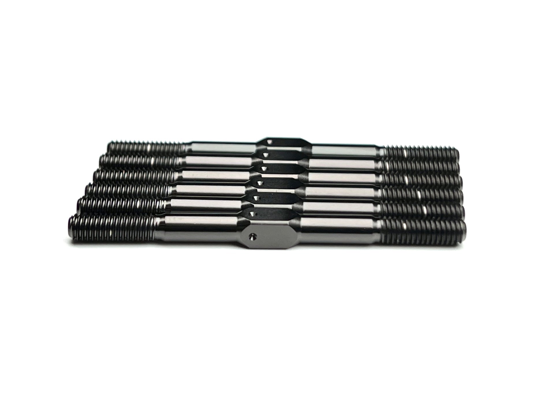 Sortafast black titanium turnbuckle kit - 6pc set for the Team Associated RC10B7.1 and B7 buggies.