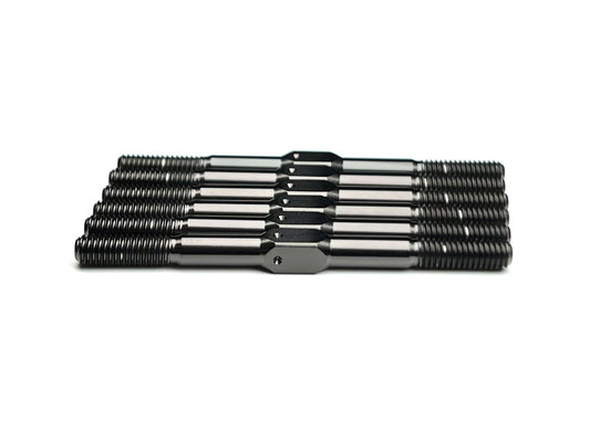 Sortafast black titanium turnbuckle kit - 6pc set for the Team Associated RC10B7.1 and B7 buggies.