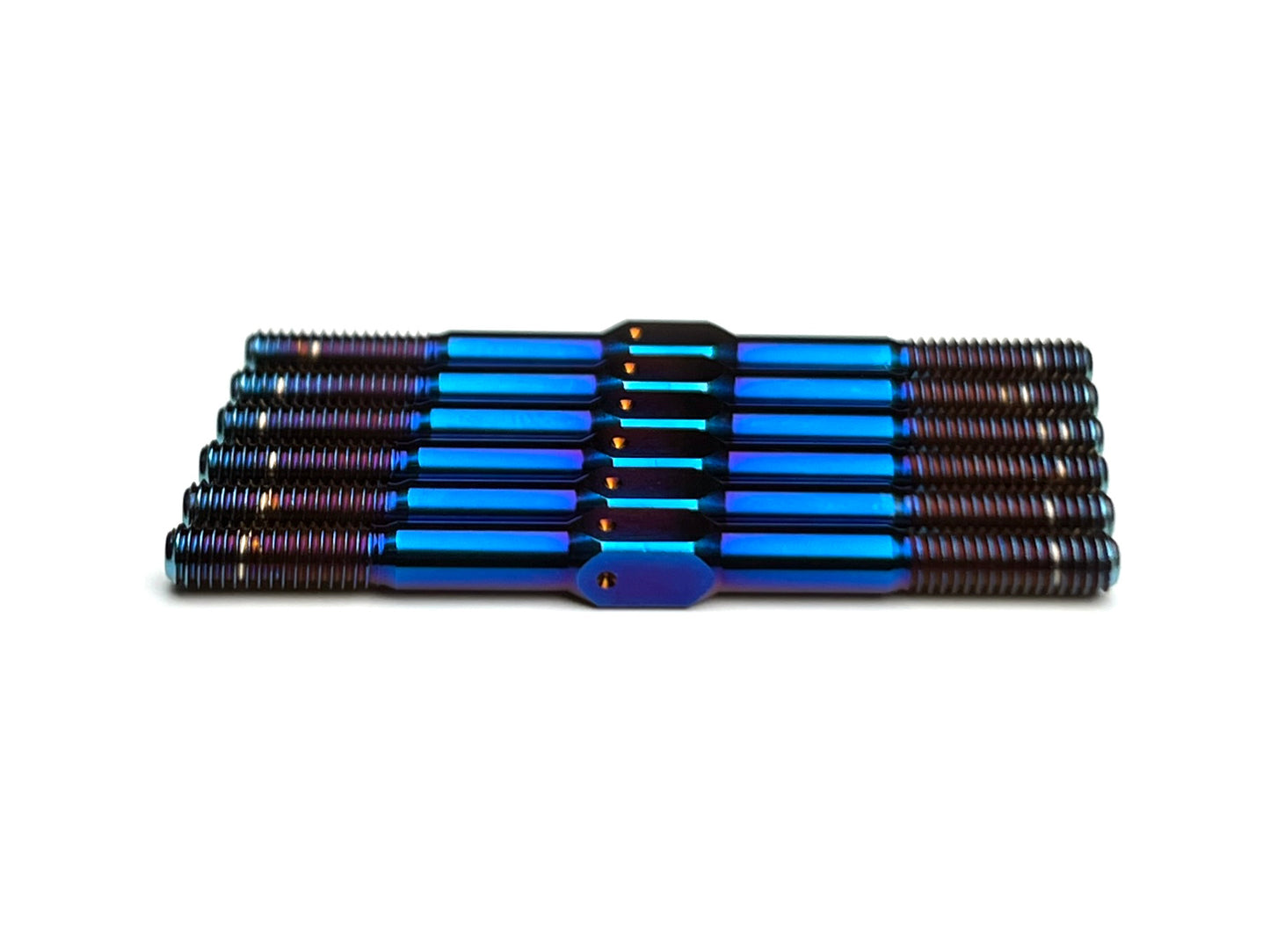 Sortafast Titanium Turnbuckle Kit - Burnt Blue Titanium Finish - Team Associated RC10B7.1 / B7 - 6pc set