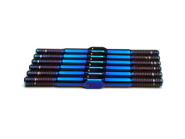 Sortafast Titanium Turnbuckle Kit - Burnt Blue Titanium Finish - Team Associated RC10B7.1 / B7 - 6pc set