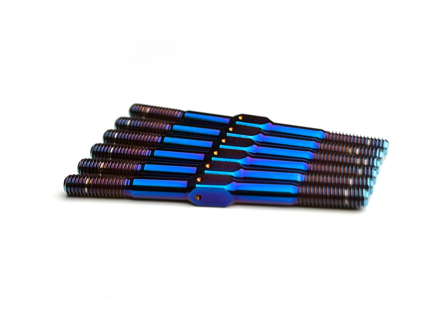 Sortafast Titanium Turnbuckle Kit - Burnt Blue Titanium Finish - Team Associated RC10B7.1 / B7 - 6pc set