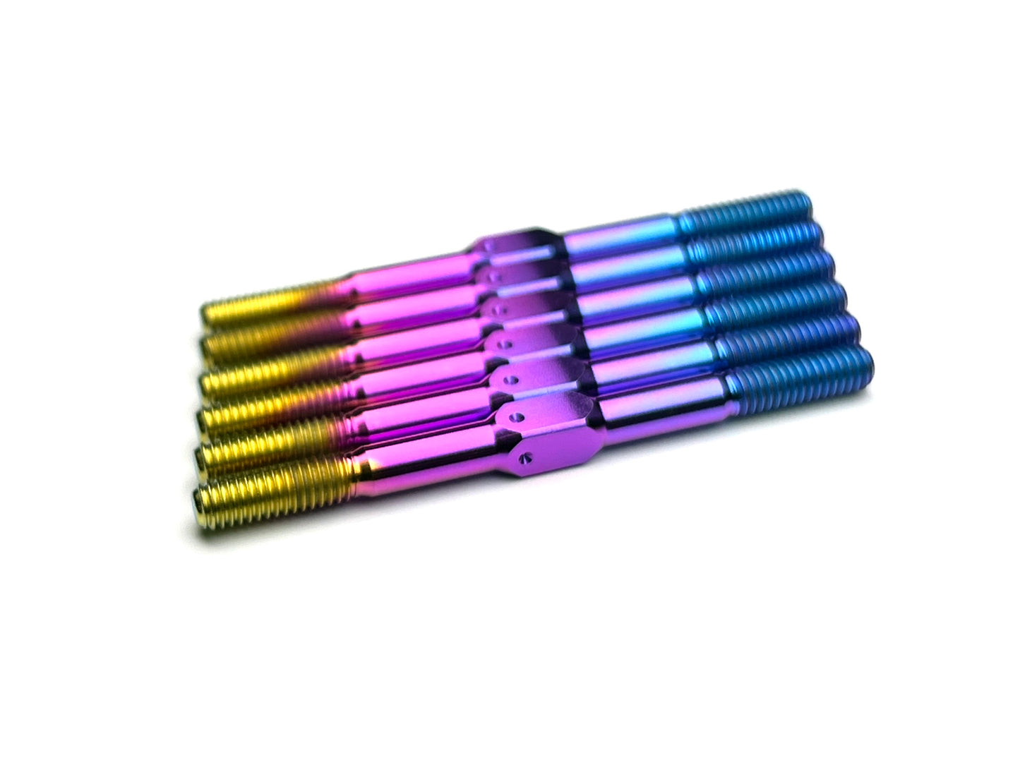 Sortafast titanium turnbuckle kit - 6pc set for the Team Associated RC10B7 and B7.1 Buggies - Hyper Berry multi-color finish