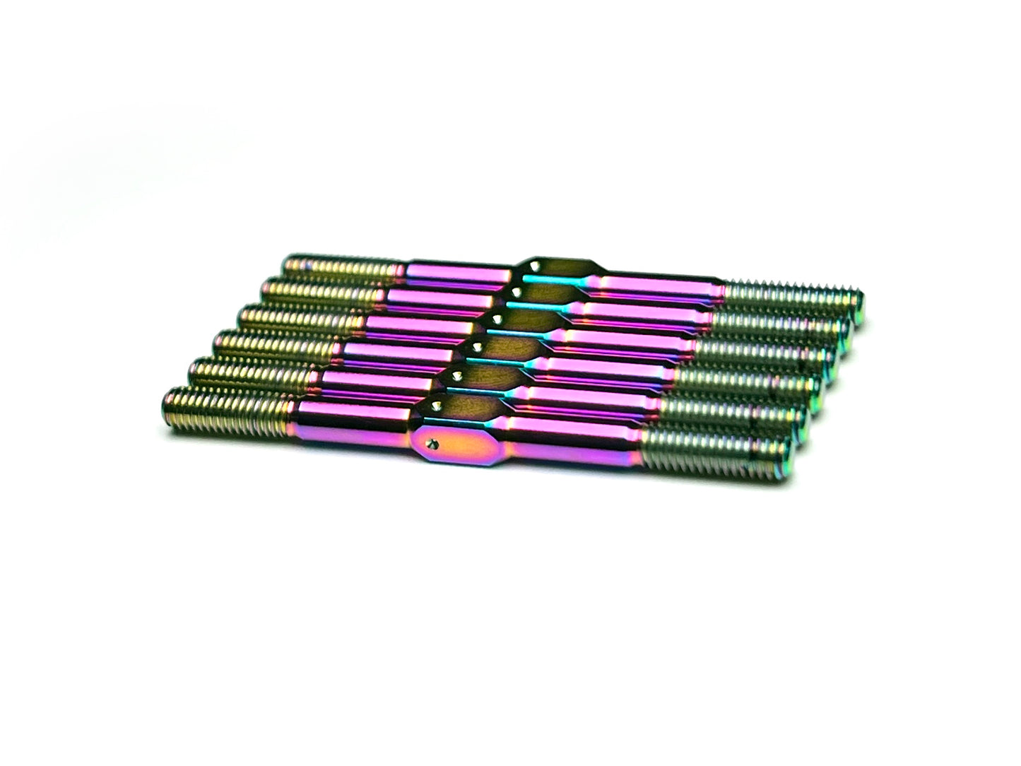 Sortafast titanium turnbuckle kit - 6pc set for the Team Associated B7 and B7.1 buggies - Oil Slick PVD finish