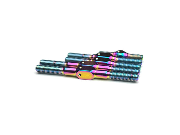 Sortafast titanium turnbuckle set - 5pc for Destinty DTY-10 Touring car - Oil Slick PVD finish