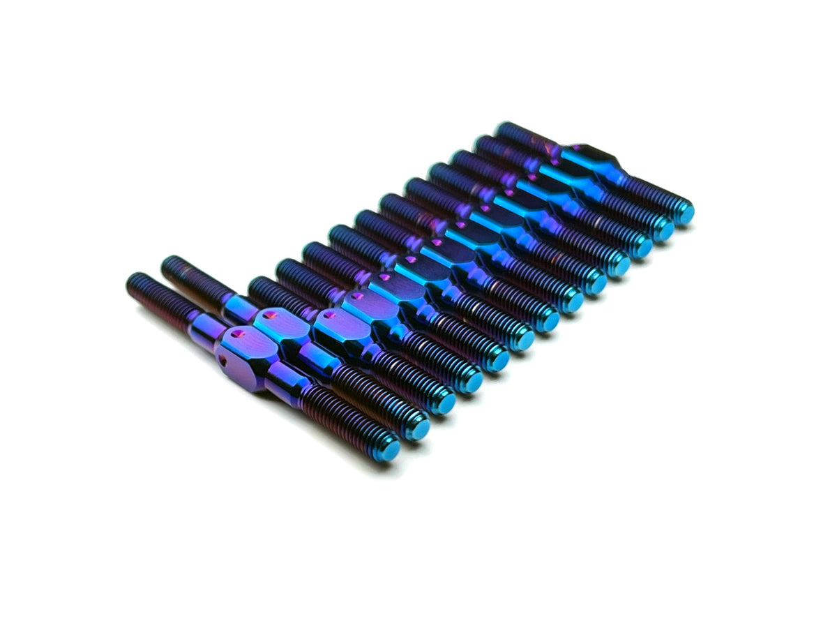 Sortafast titanium turnbuckle kit - Mugen MTC3 - Burnt blue titanium