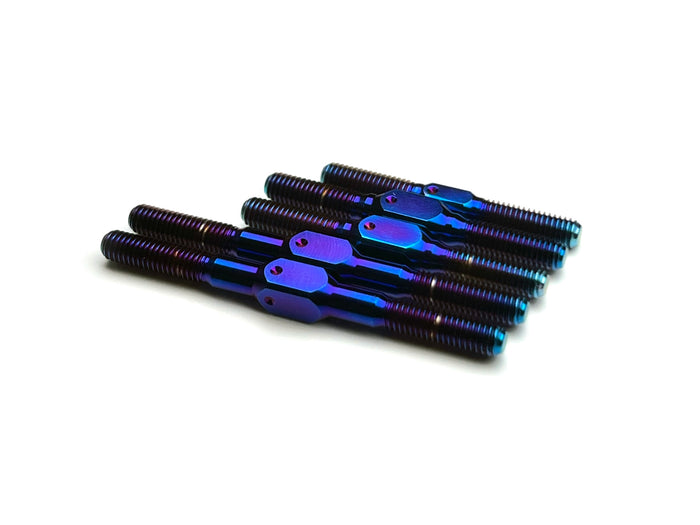Sortafast titanium turnbuckle kit - Xray X4 - Burnt blue titanium 