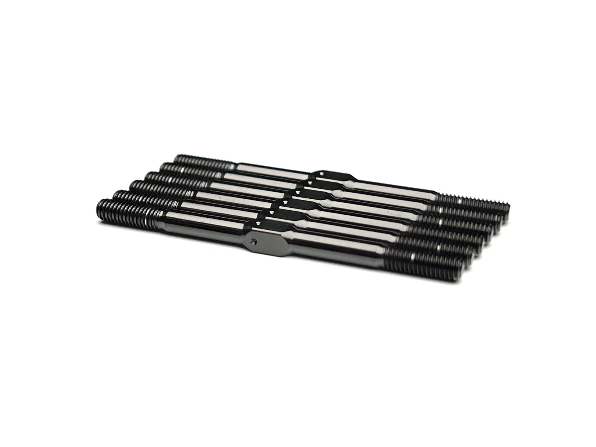 6pc Sortafast Black titanium turnbuckle set for the XRAY XB2 buggy