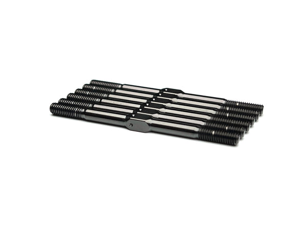 6pc Sortafast Black titanium turnbuckle set for the XRAY XB2 buggy
